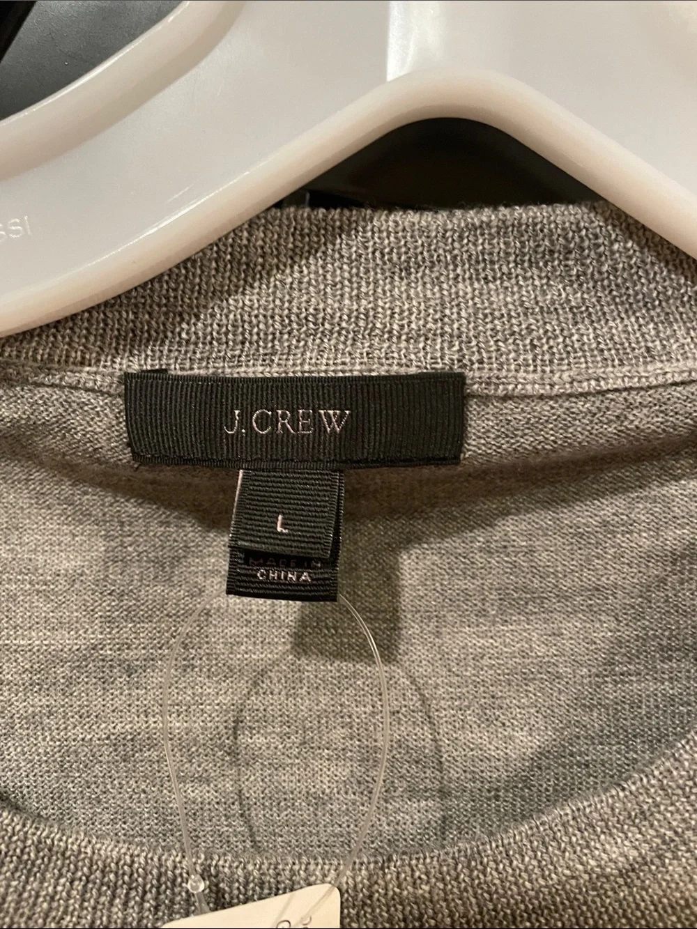 J Crew  Light Gray Knit Crewneck Sweater